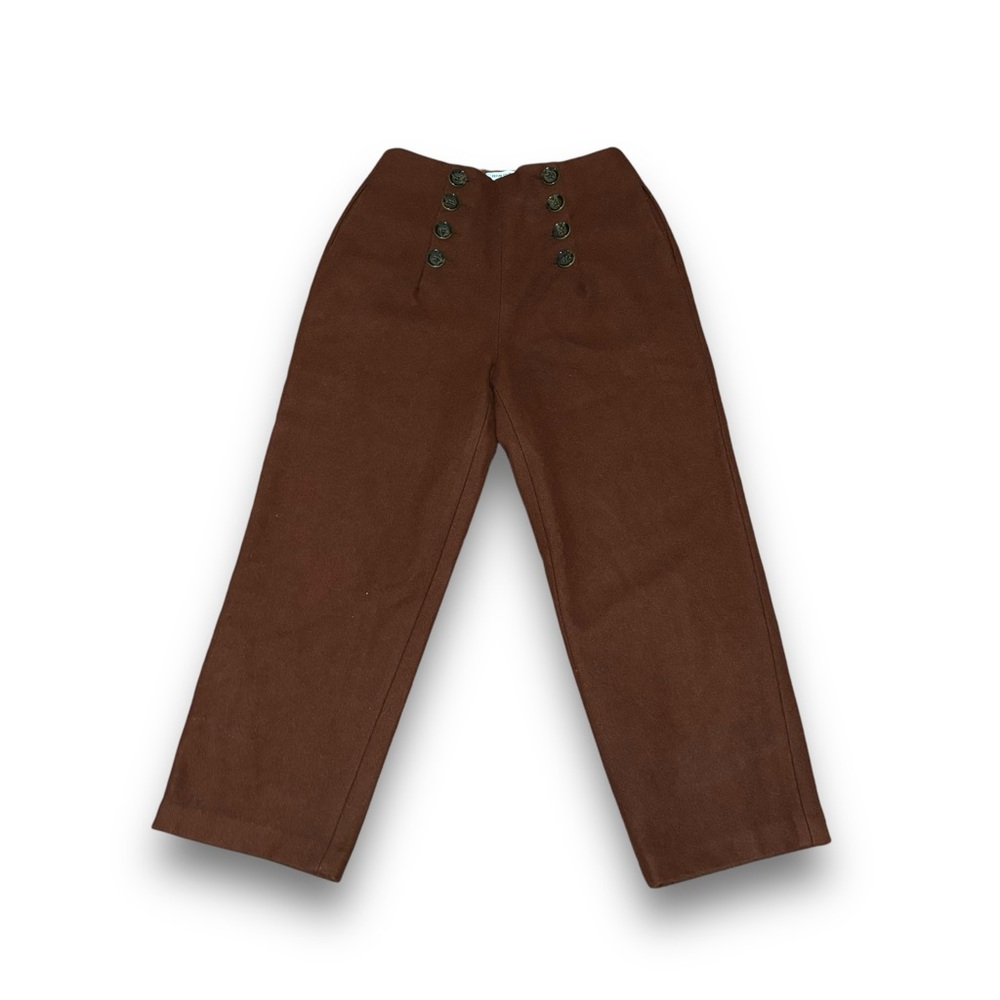 Petite Studio Brown High-Waisted Pants